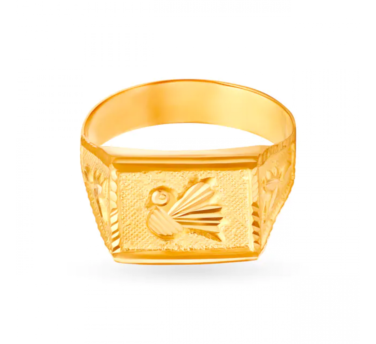 Opulent Gold Etched Ring