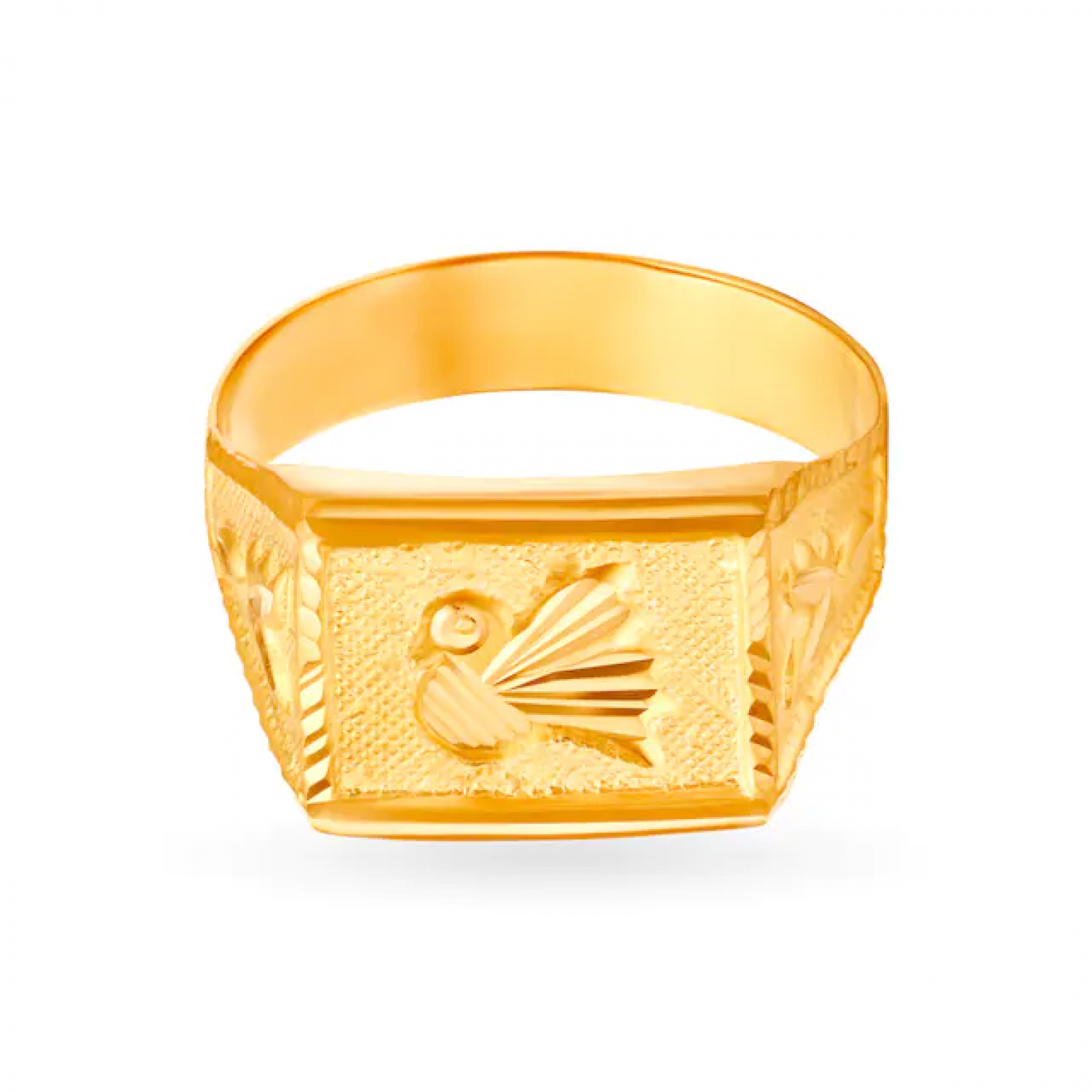 Opulent Gold Etched Ring