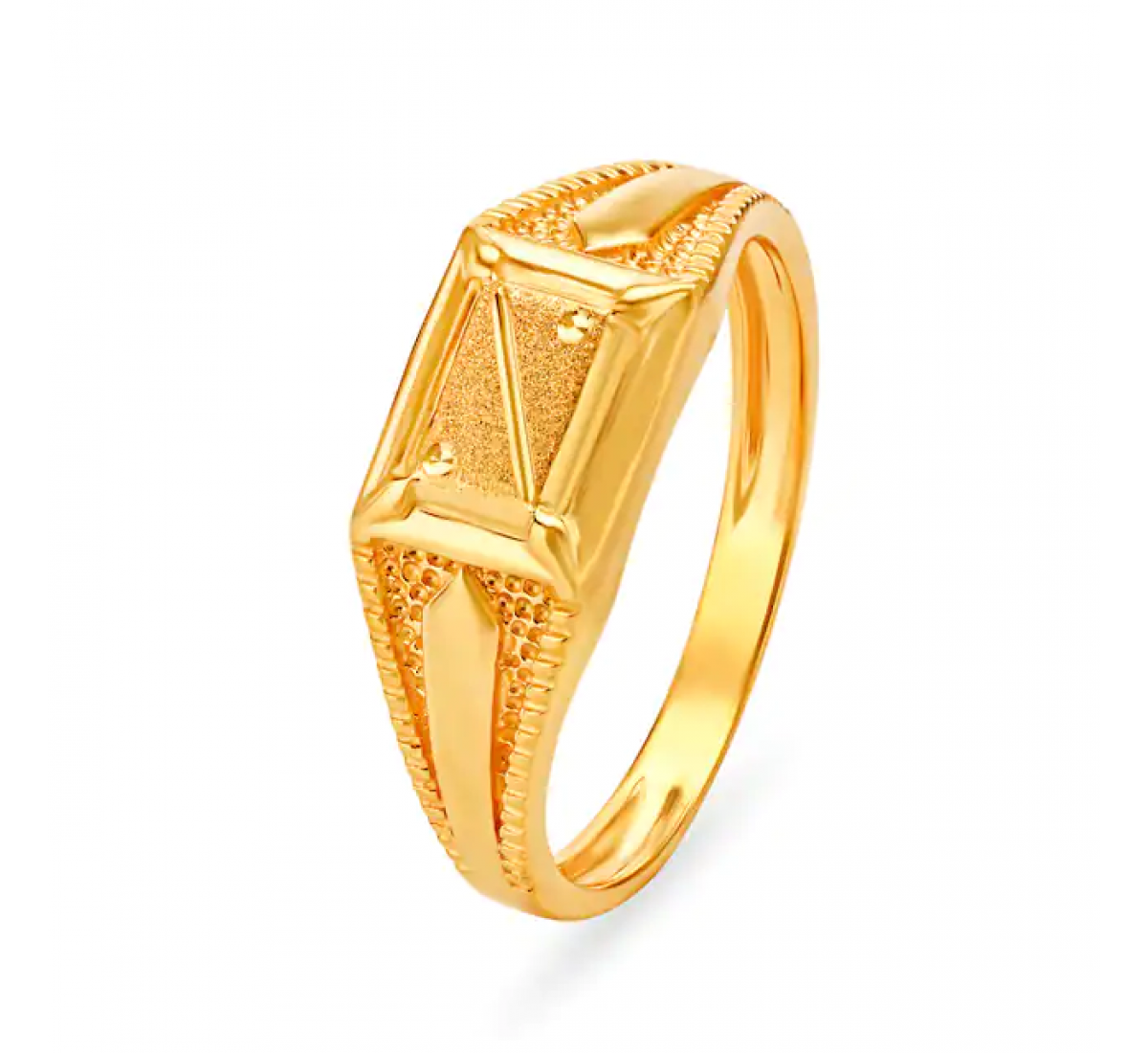 Striking Gold Etched Ring