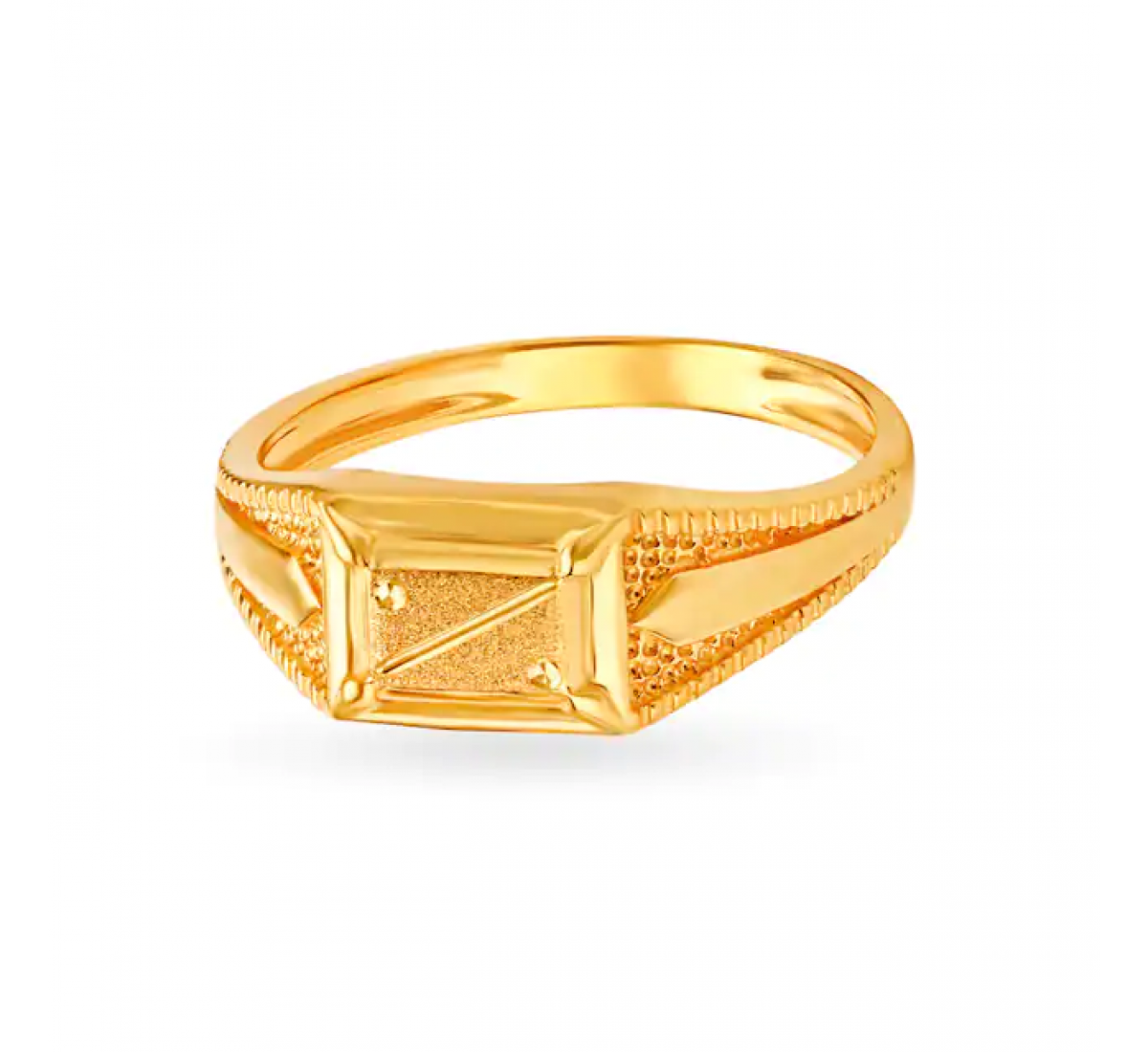 Striking Gold Etched Ring