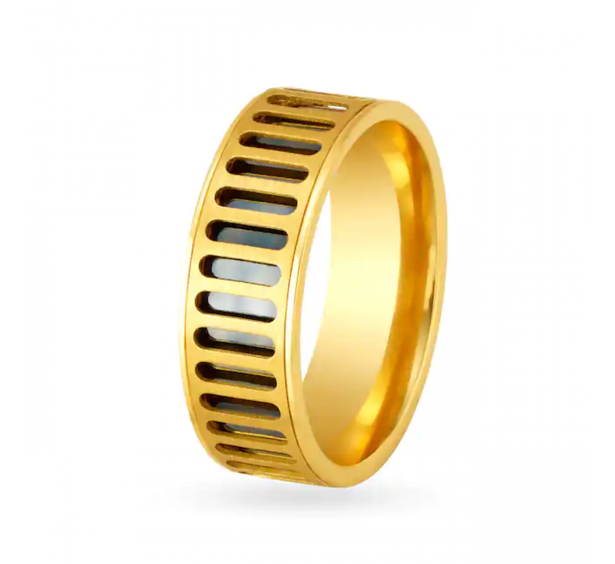 Geometric Spiral Gold Ring