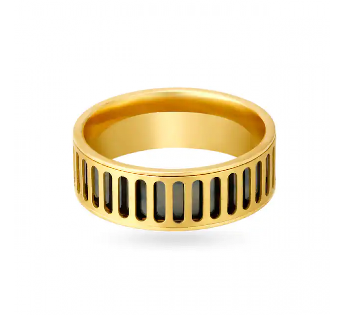 Geometric Spiral Gold Ring