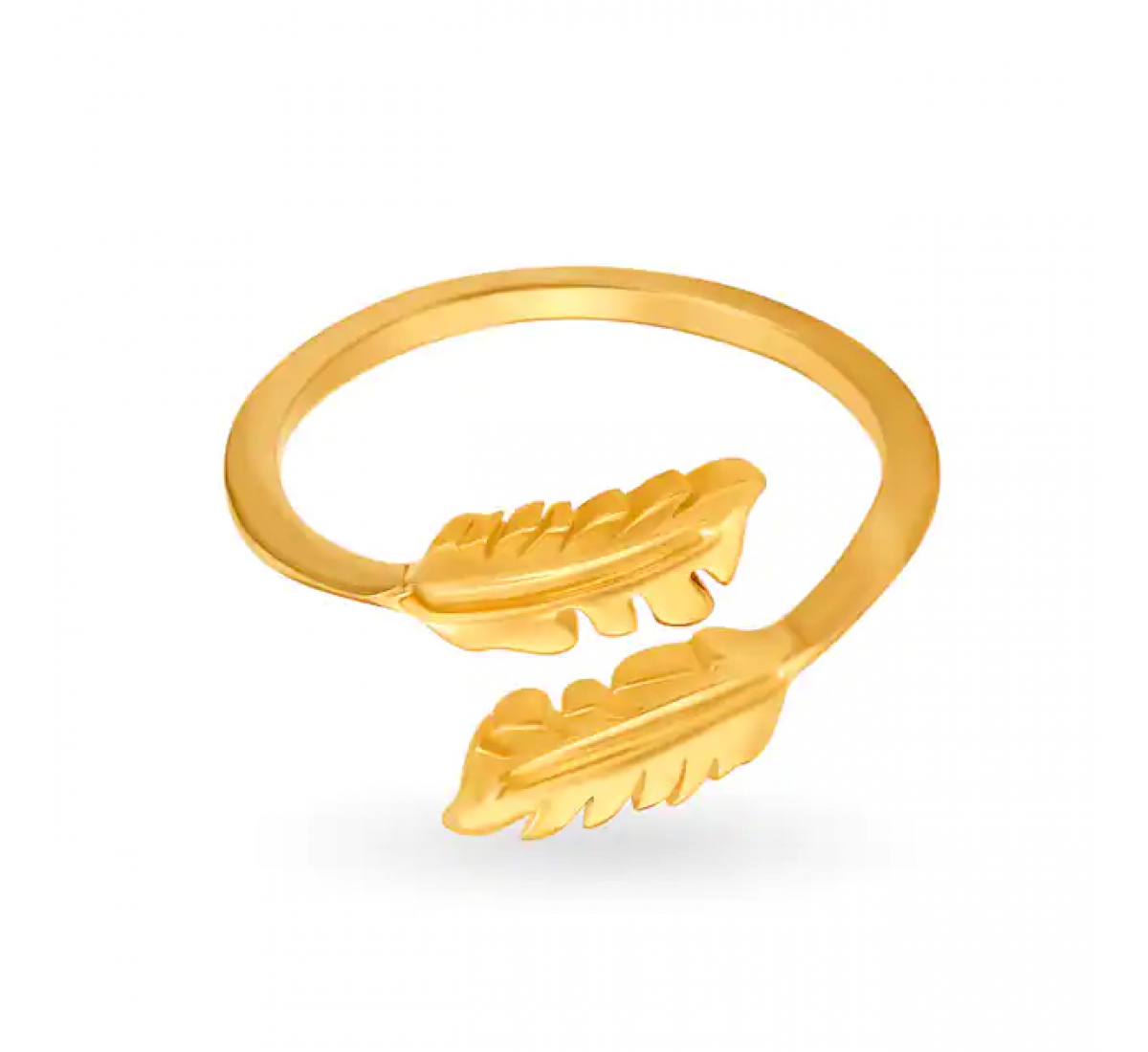 Leaf Pattern Gold Ring