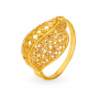 Intricate Gold Leaf Ring