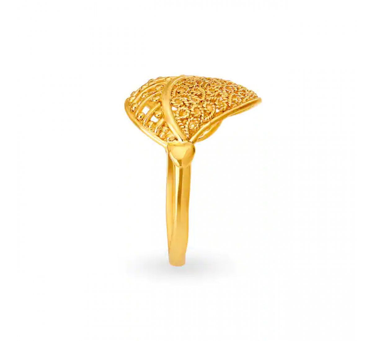 Intricate Gold Leaf Ring