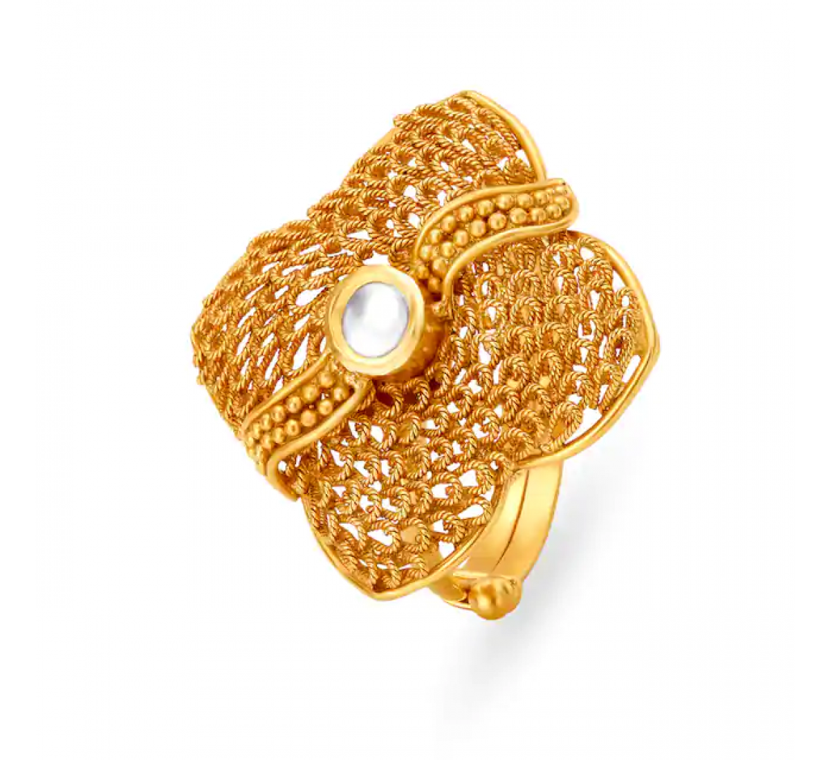 Hypnotic Gold Cocktail Ring