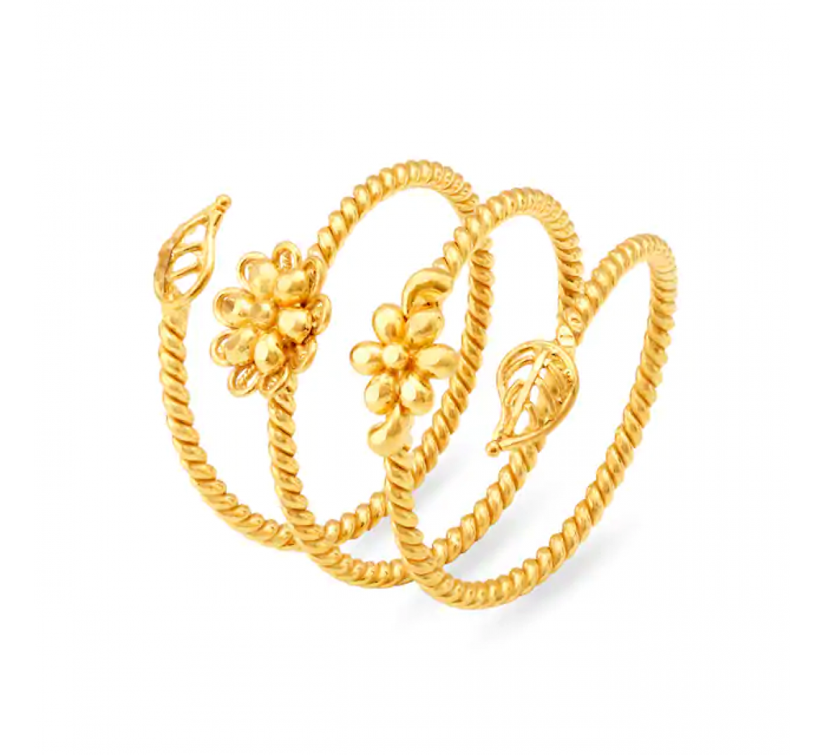 Gage Gold Spiral Floral Ring