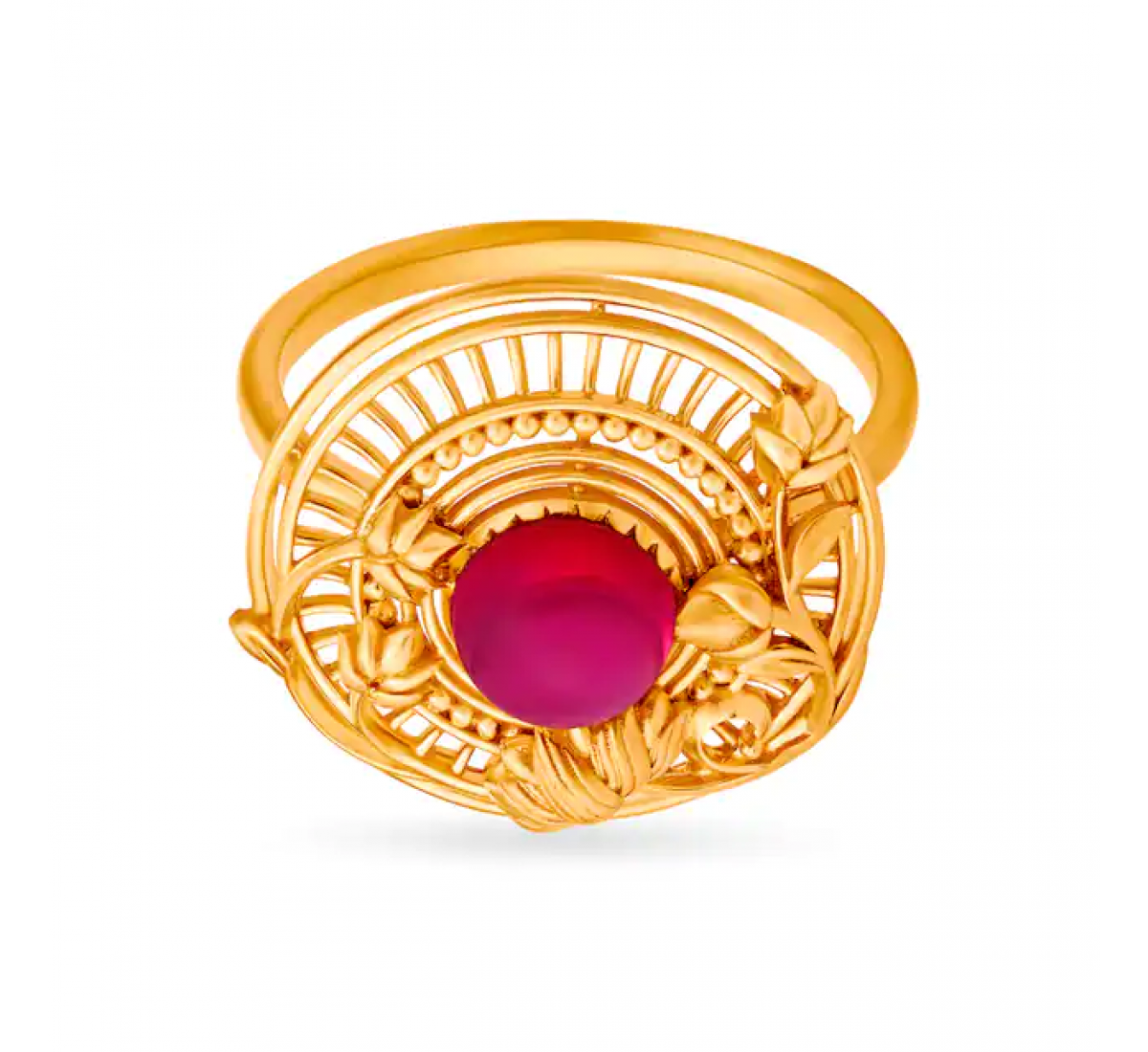 Regal Gold Floral Ring