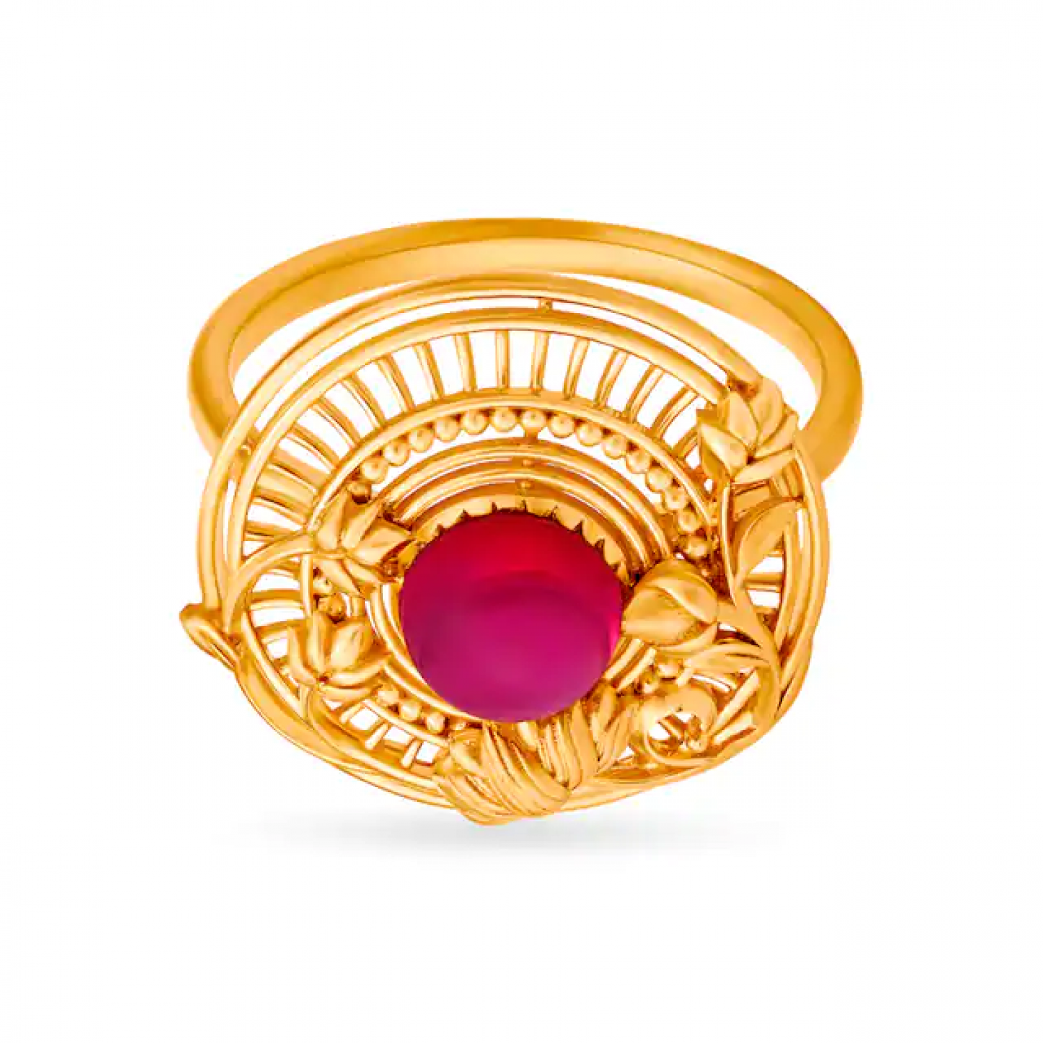 Regal Gold Floral Ring