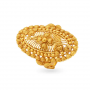 Floral Boat Gold Ring
