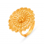 Showstopper Gold Floral Ring