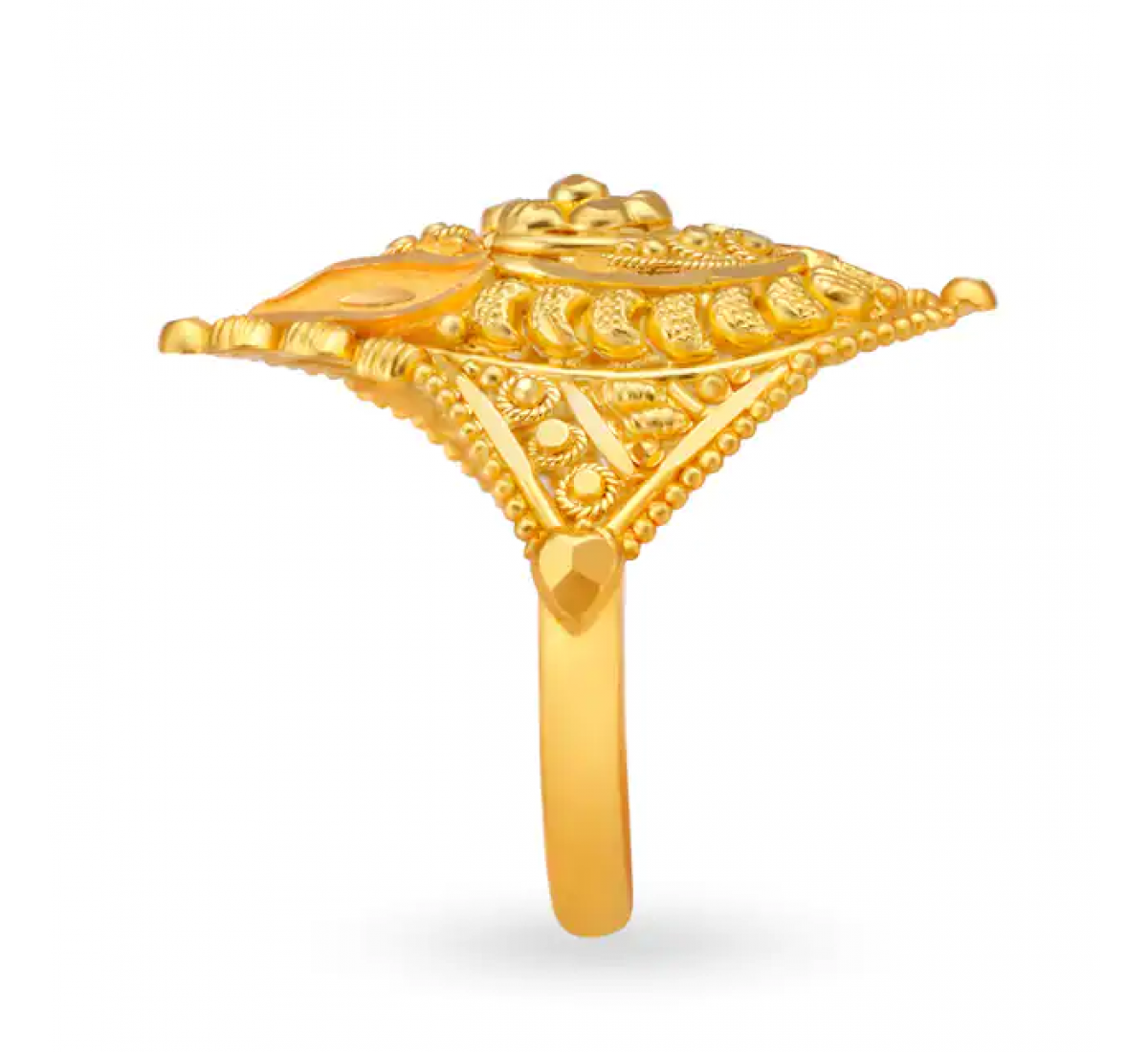Enchanting Rhombic Gold Ring