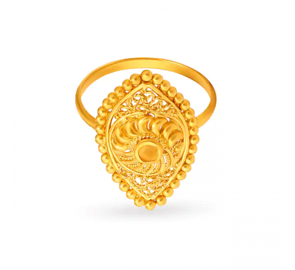 Surreal Ridged Gold Ring
