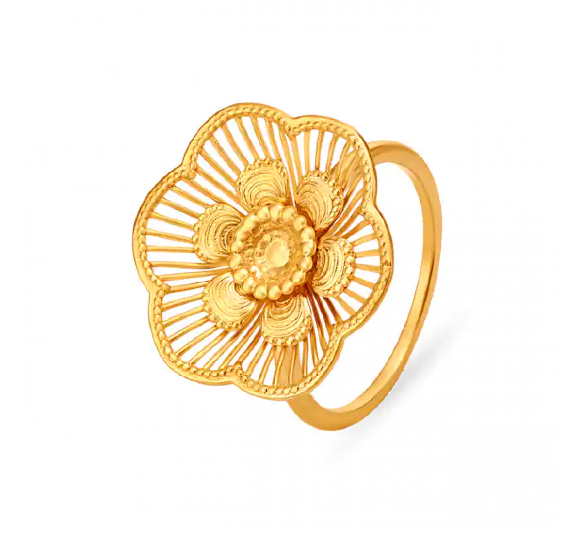 Minimalistic Floral Gold Ring