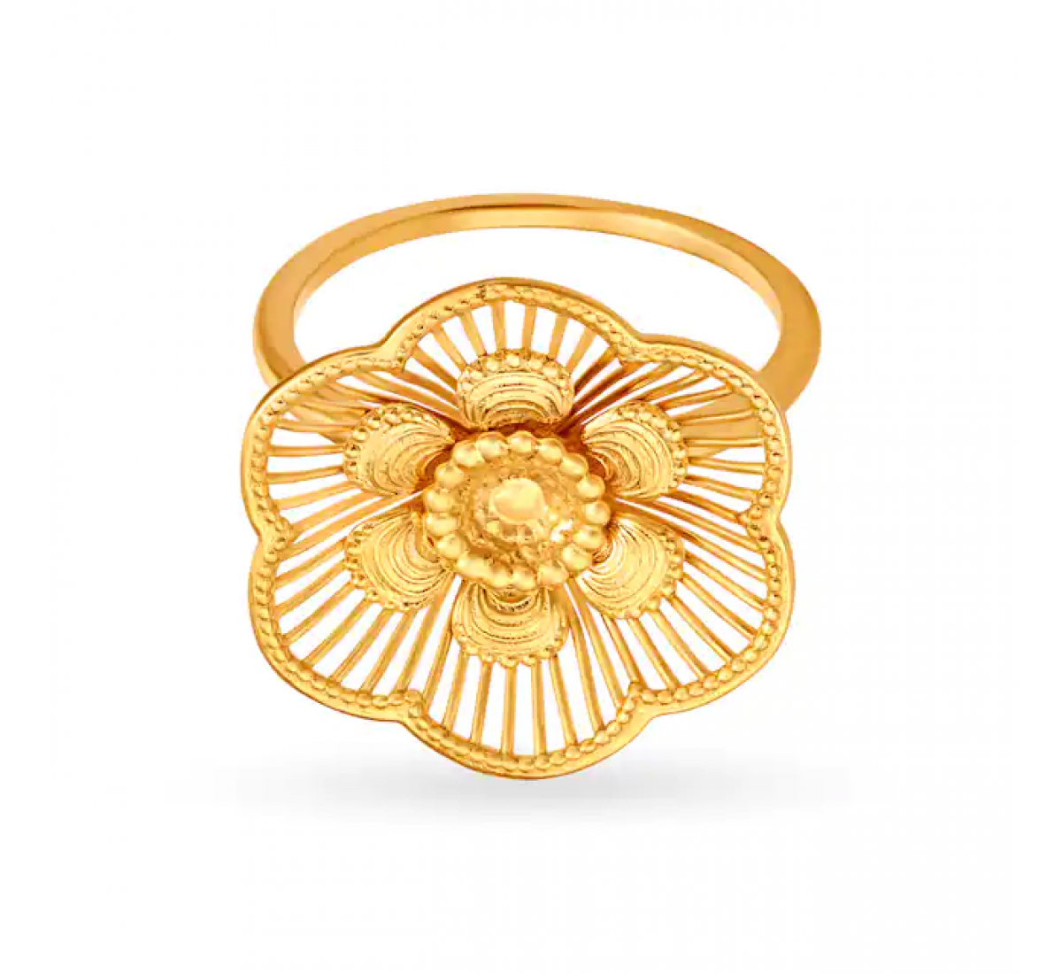 Minimalistic Floral Gold Ring