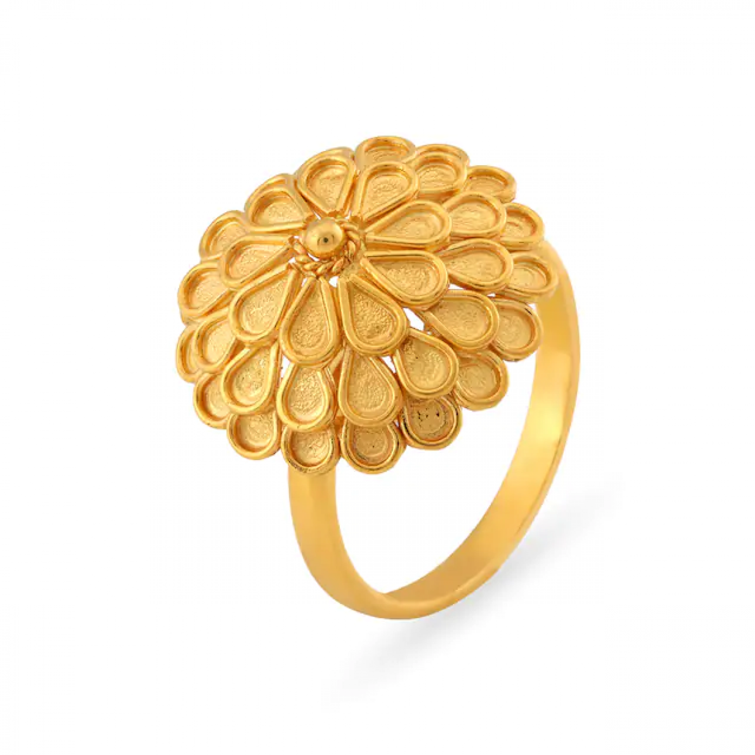 Palm Elegant Floral Gold Ring