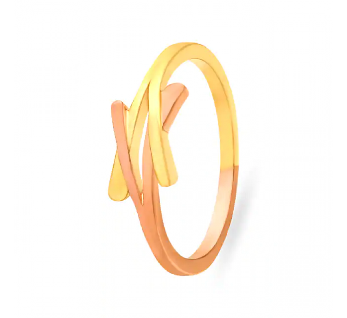 Contemporary Ridged Gold Ring