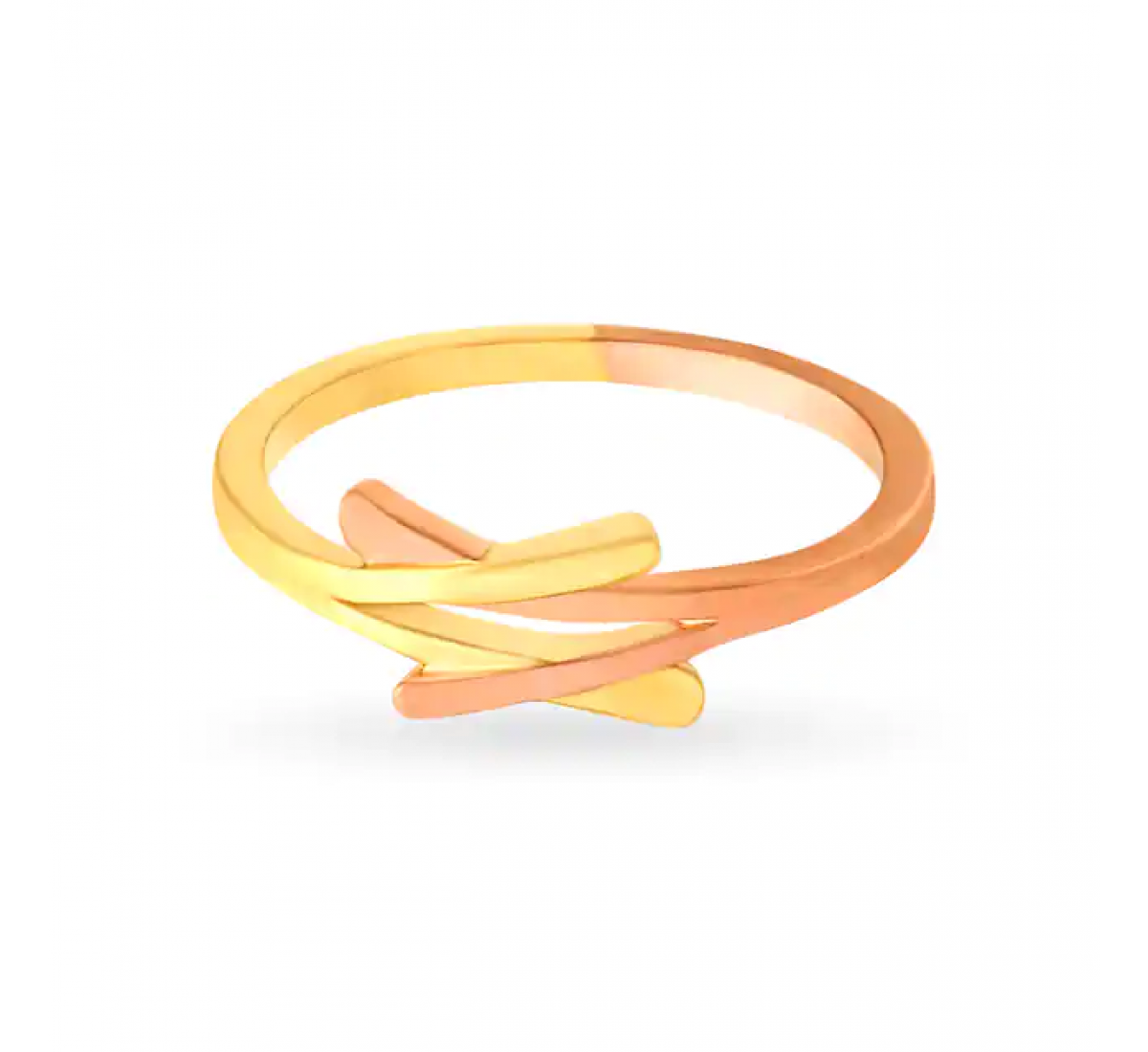 Contemporary Ridged Gold Ring