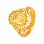 Dynamic Oval Gold Ring