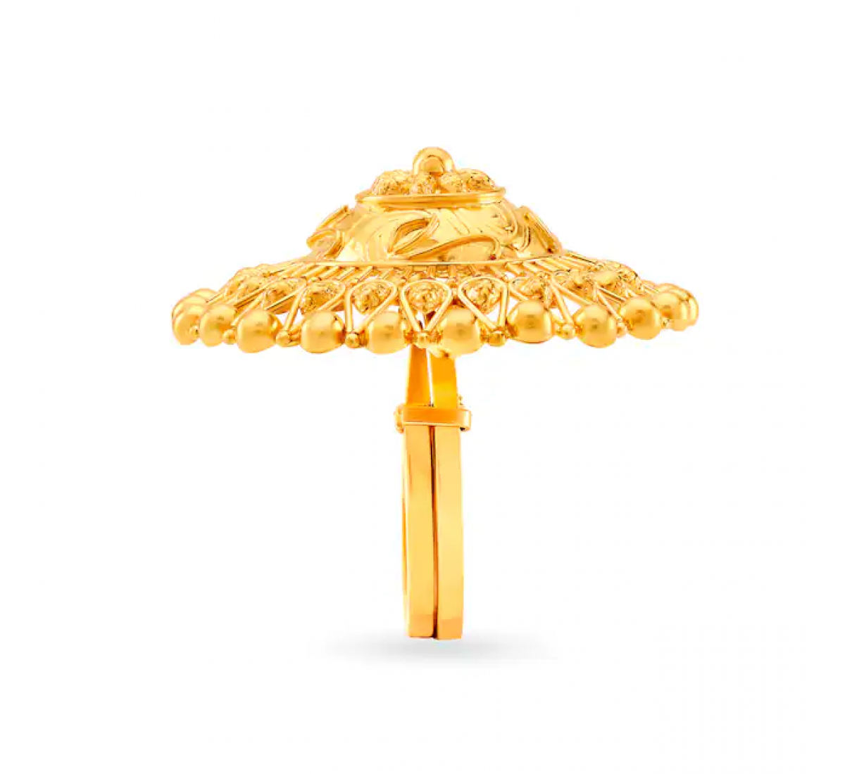 Floral Pattern Gold Ring