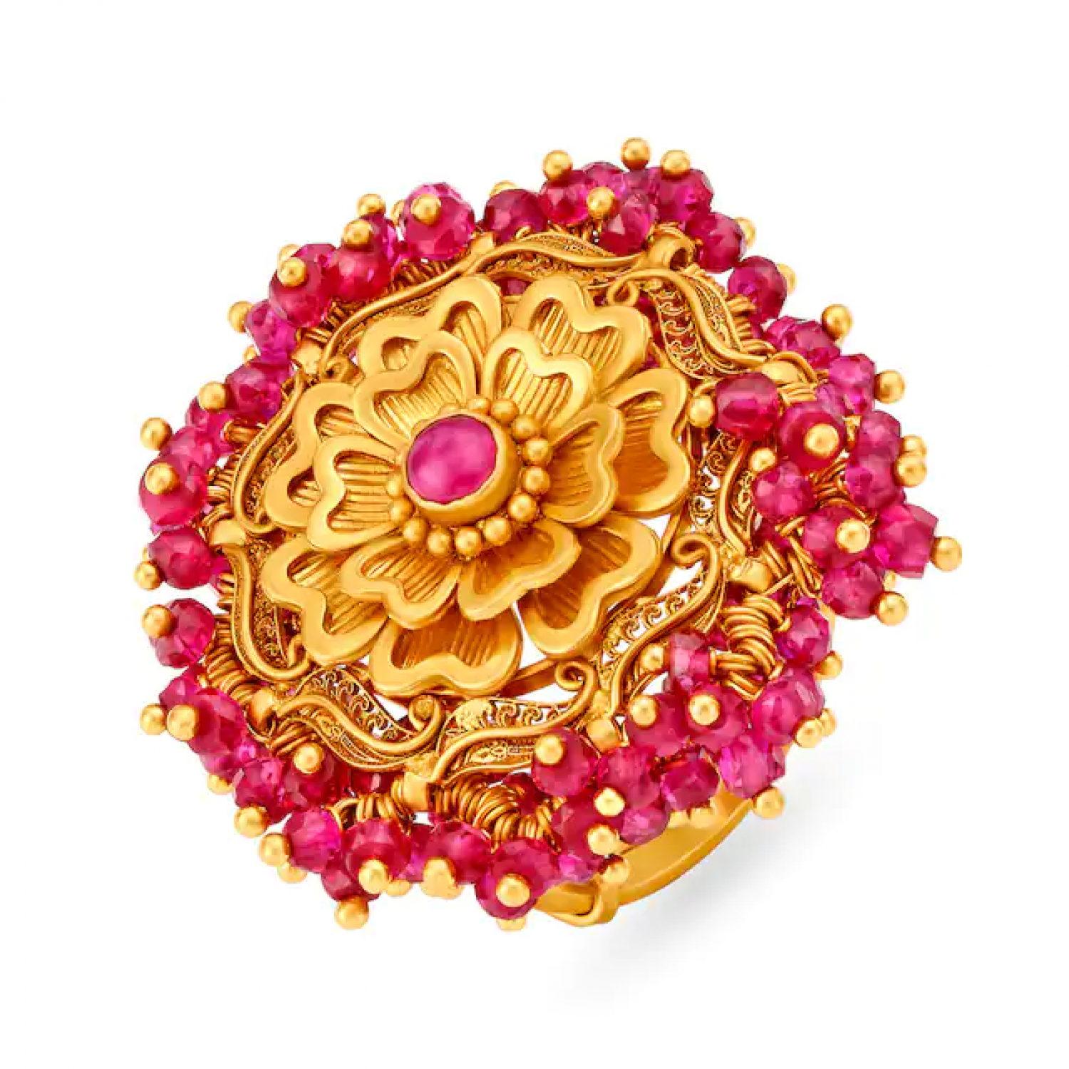 Majestic Floral Gold Ring