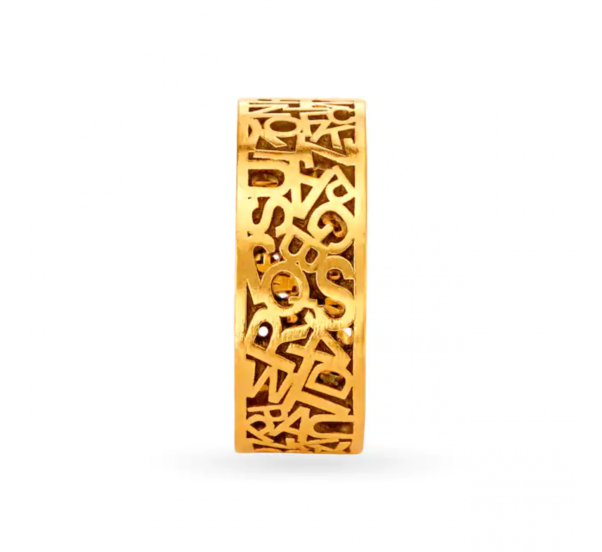 Quirky Alphabet Gold Ring