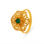 Scintillating Floral Gold Ring