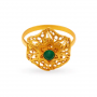 Scintillating Floral Gold Ring