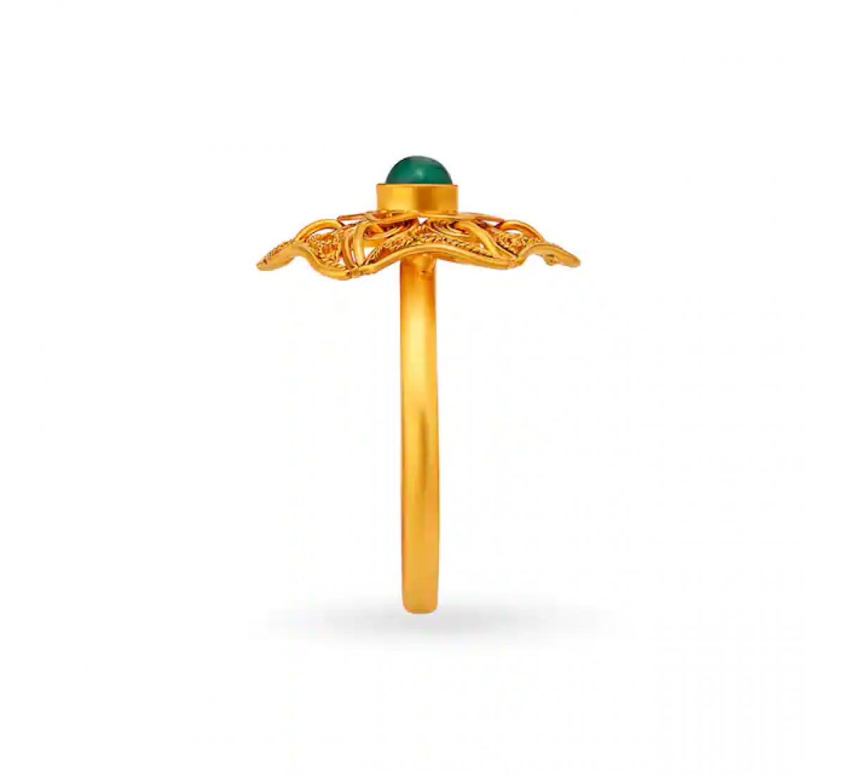 Scintillating Floral Gold Ring
