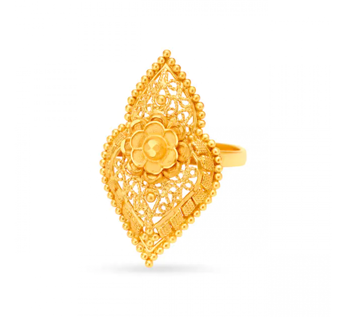 Glamorous Jaali Work Gold Ring