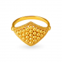 Traditional Gold Ridged Ring