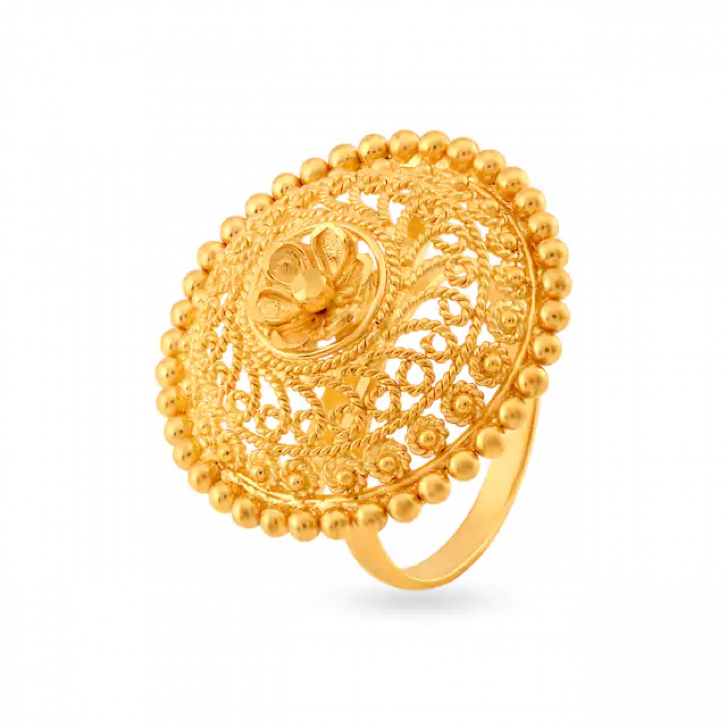 Marvel Tiered Floral Gold Ring