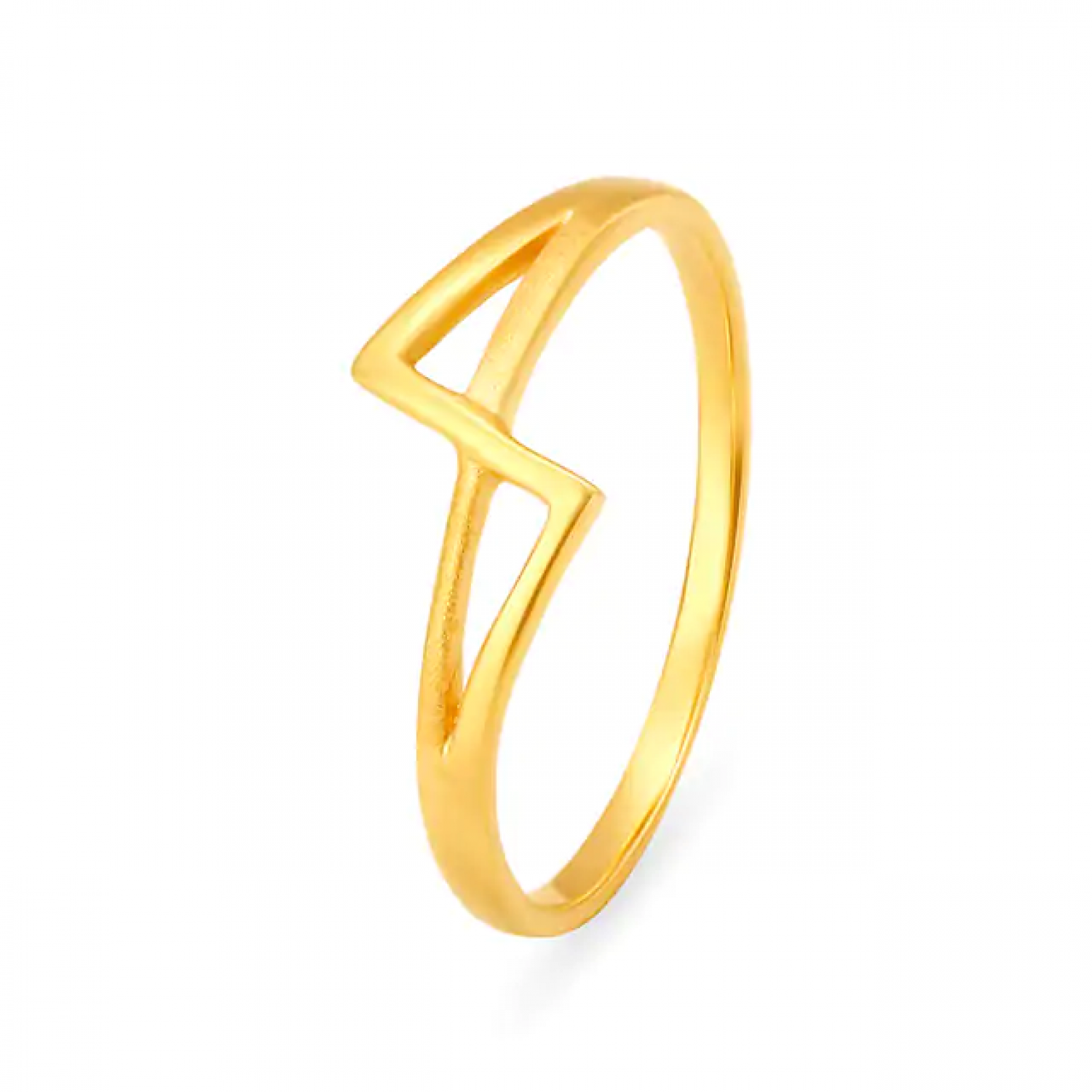 Edgy Geometric Burfi Gold Ring