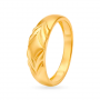 Concentric Patterned Gold Ring