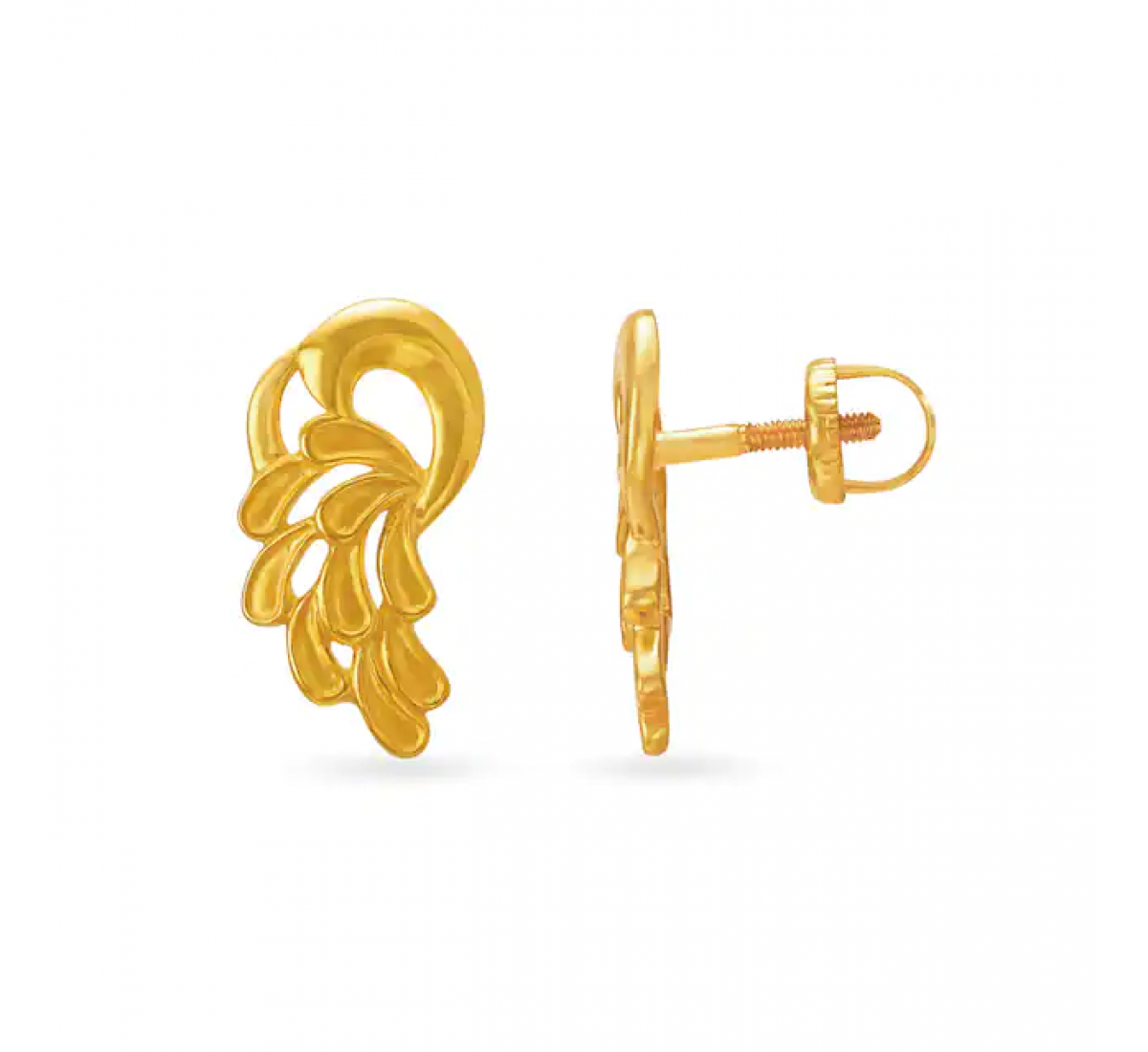 Fancy Peacock Gold Earring