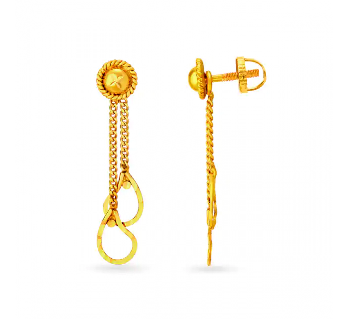 Mahi Drop Gold Earrings