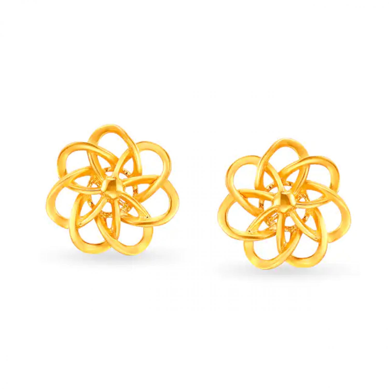 Appealing Gold Floral Stud
