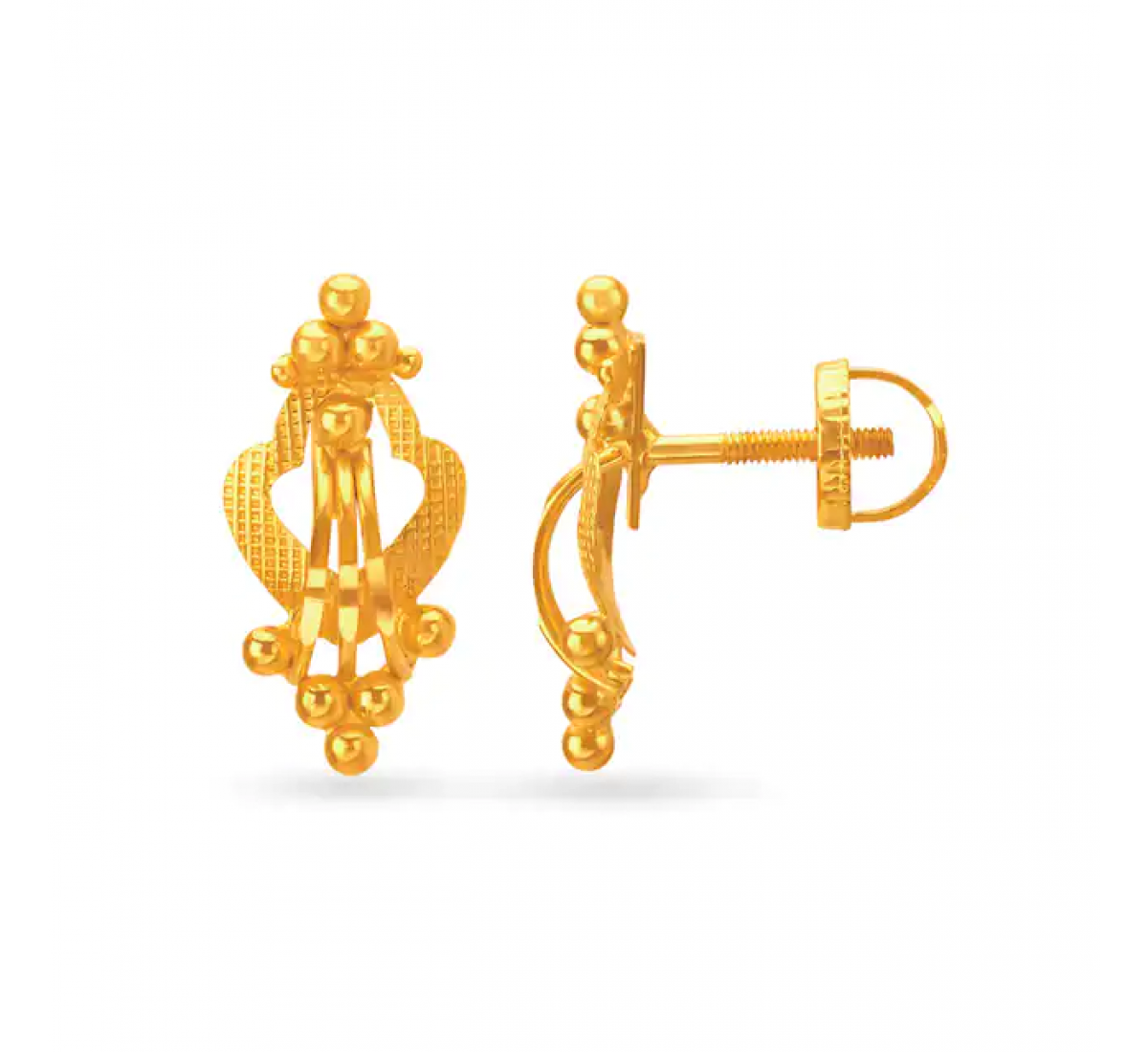 Stately Tiered Gold Studs