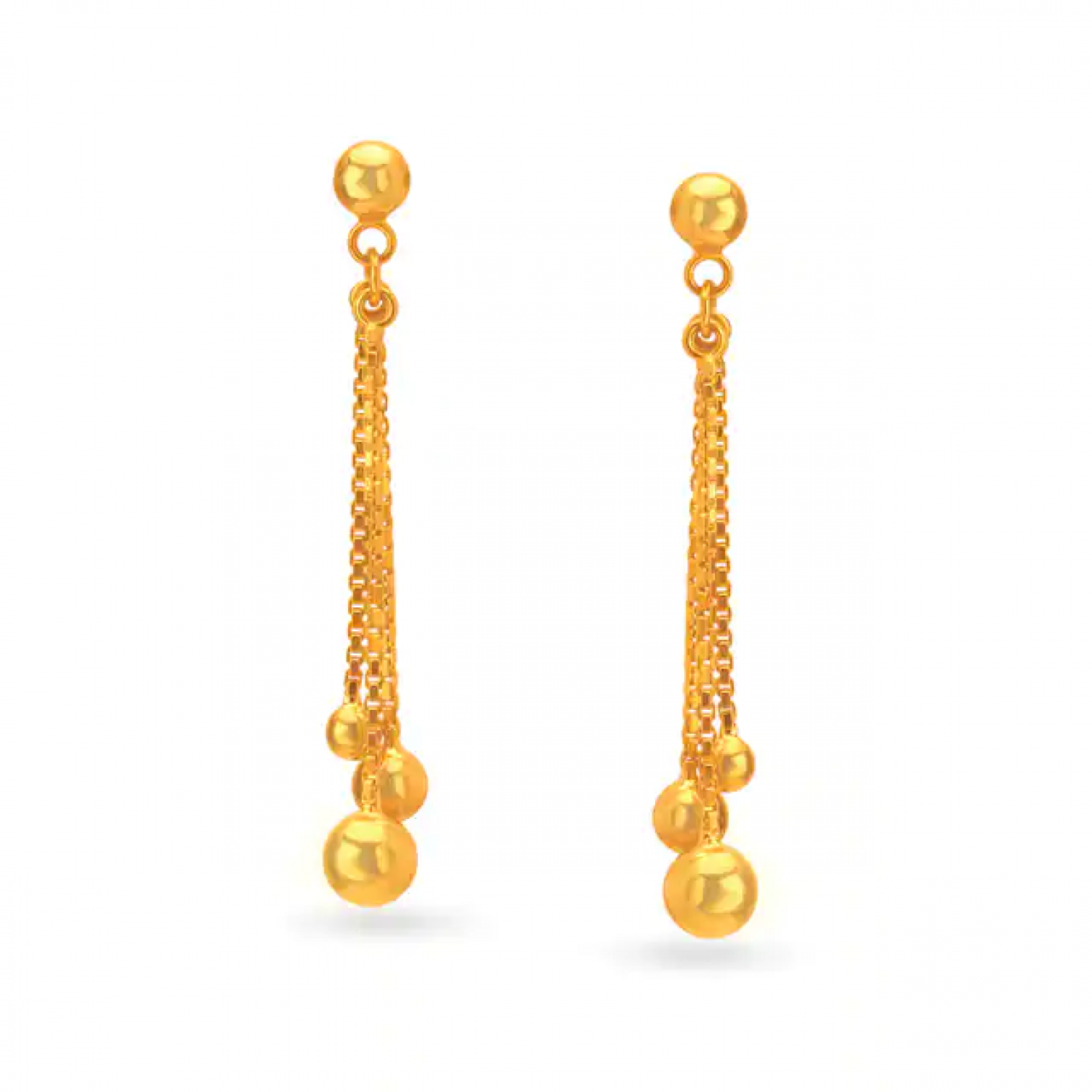 Splendid Drop Gold Earrings