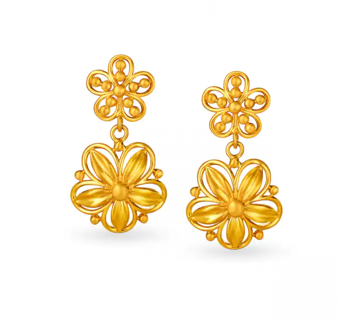 Lavanya Floral Gold Earrings