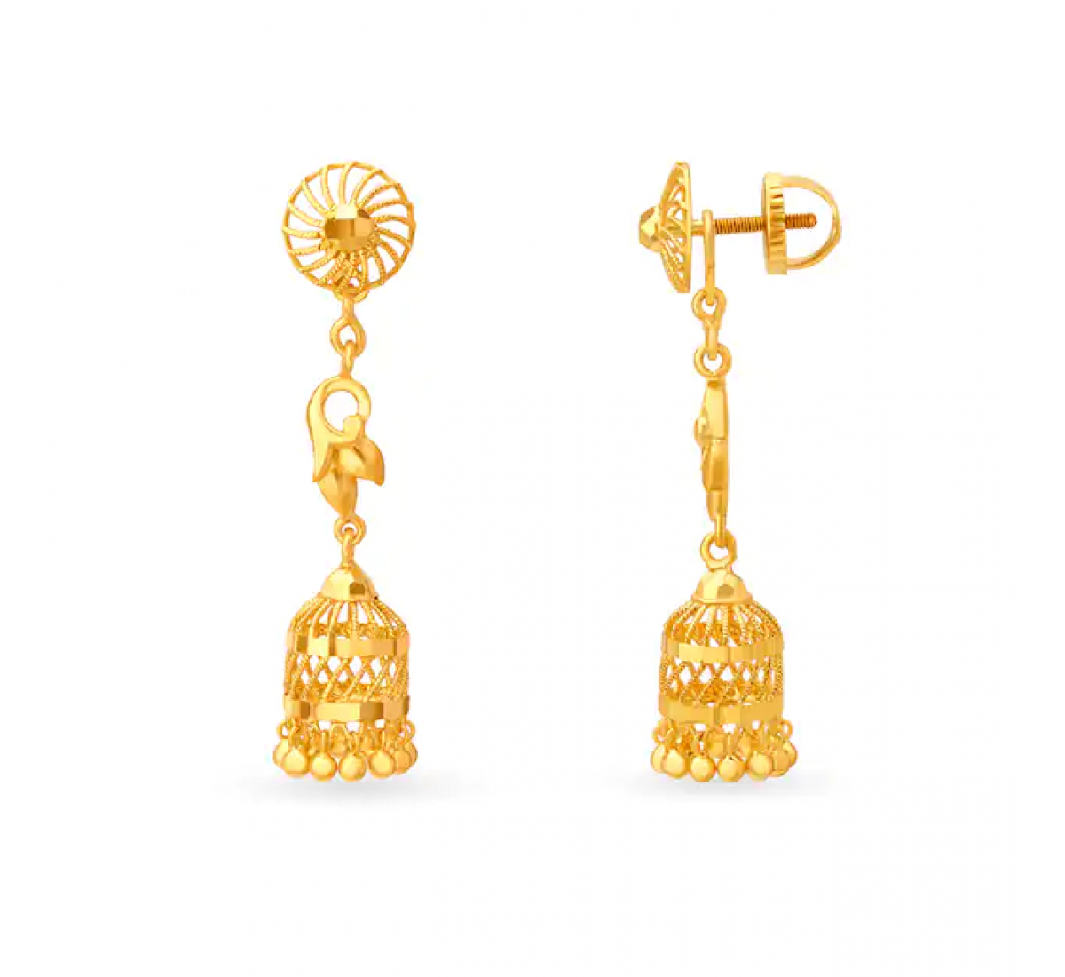 Luxurious Jhumka Gold Earrings