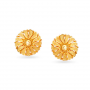 Luminous Floral Gold Stud