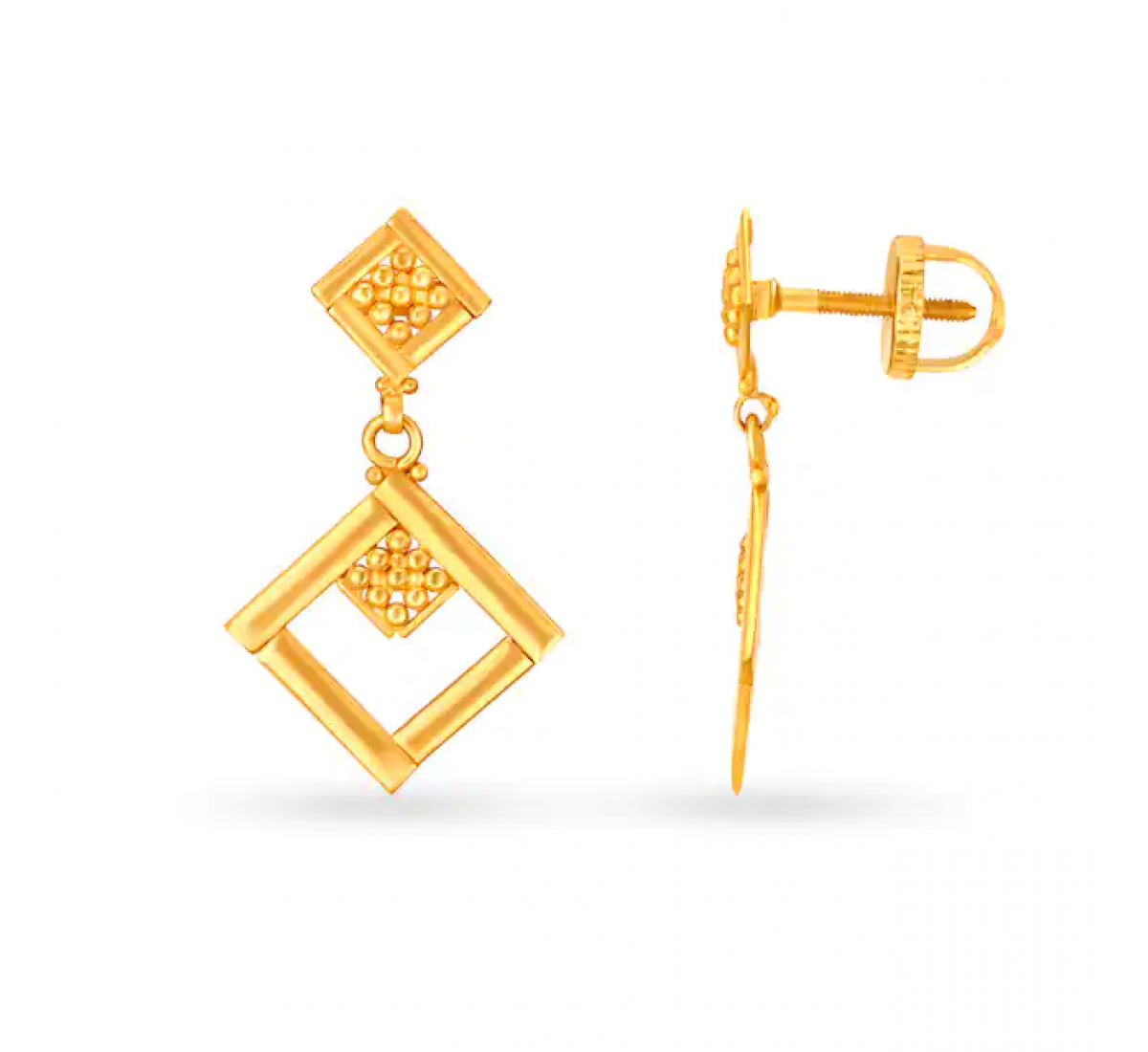 Juhi Drop Gold Earrings