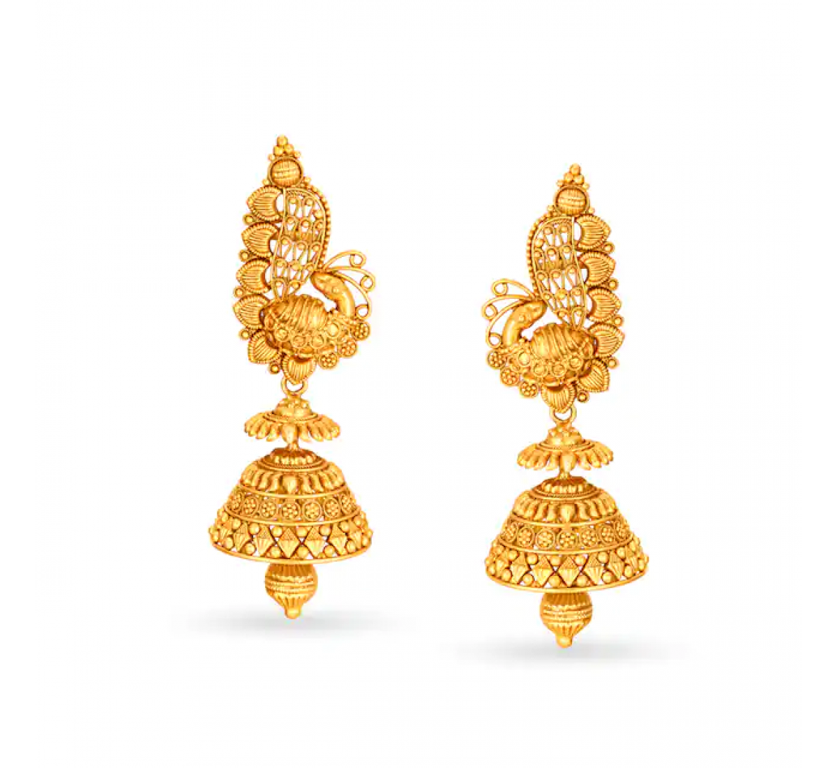 Dorian Gold Peacock Earrings