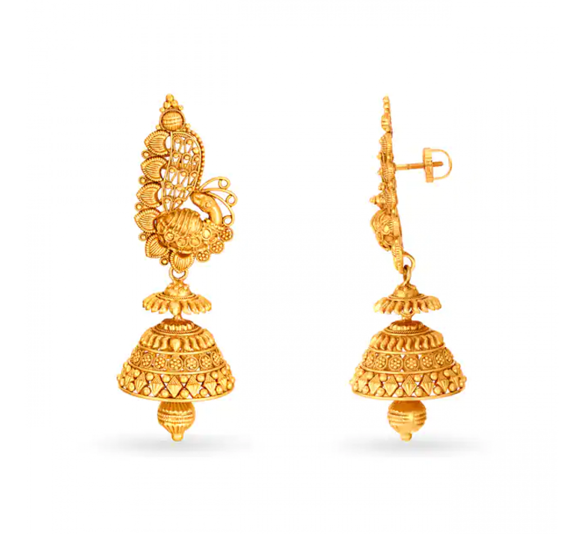 Dorian Gold Peacock Earrings