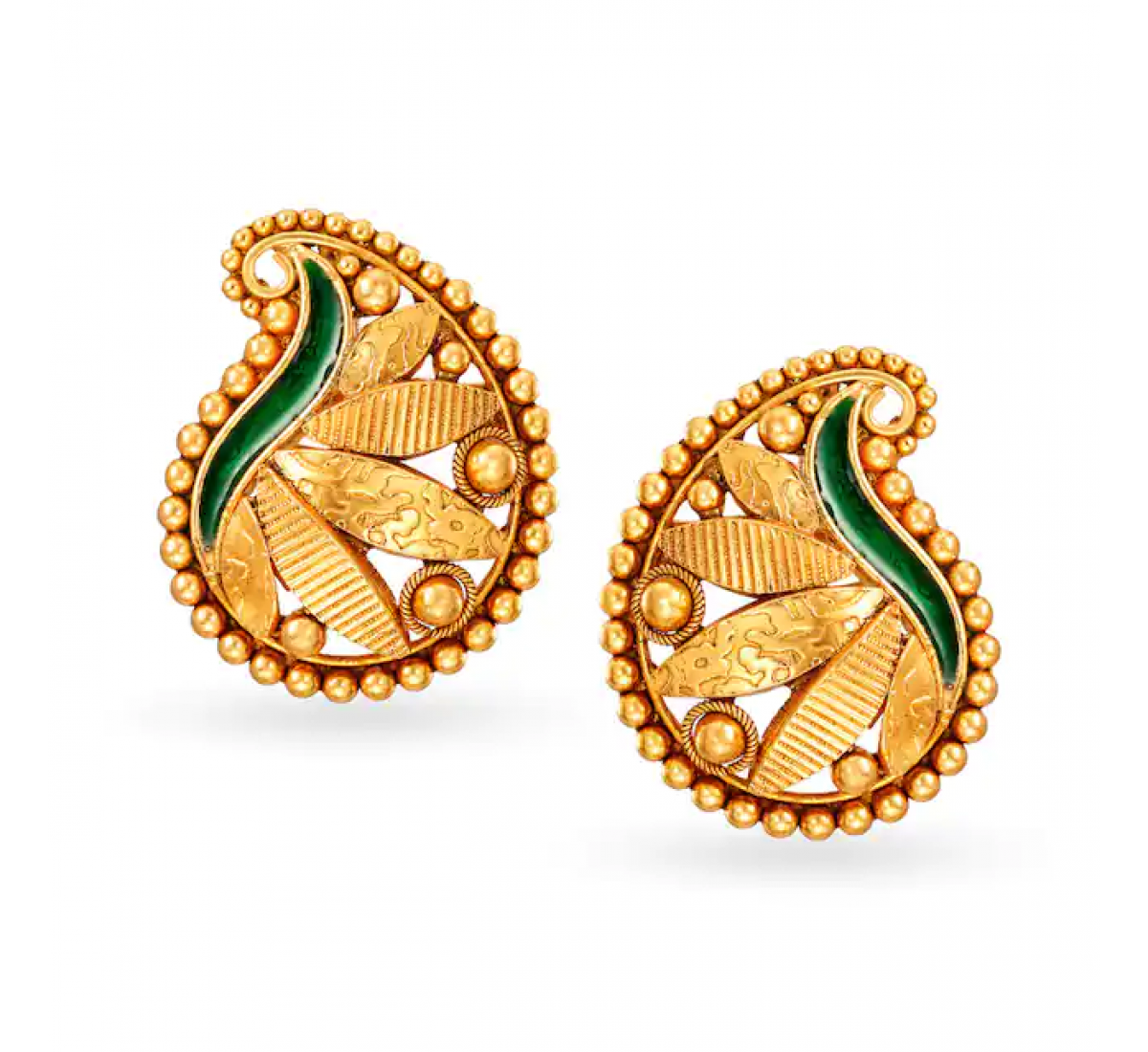 Jaya Beated Fancy Gold Stud