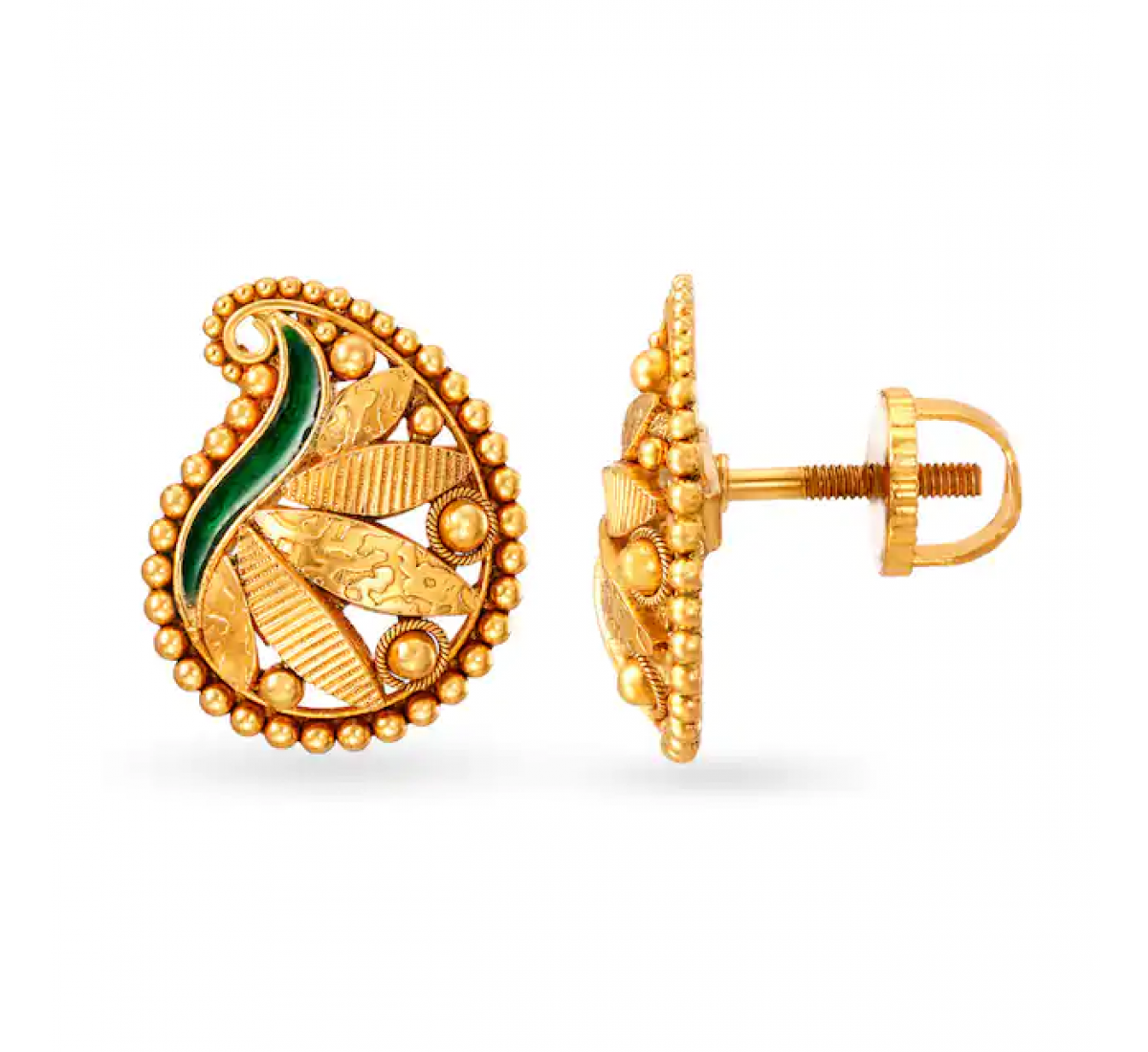 Jaya Beated Fancy Gold Stud