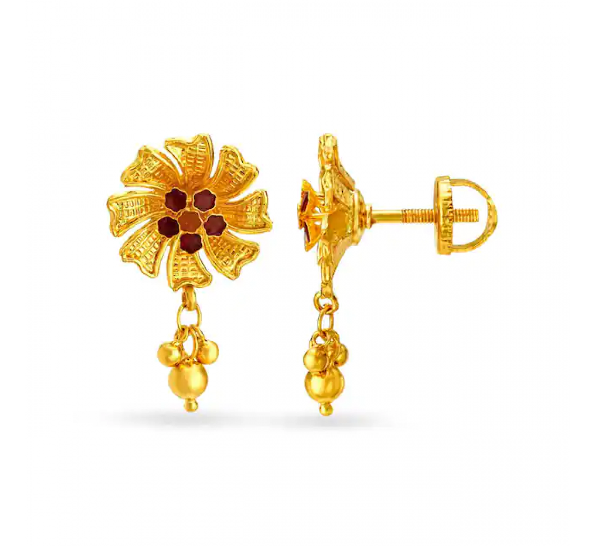 Exuberant Gold Floral Drops