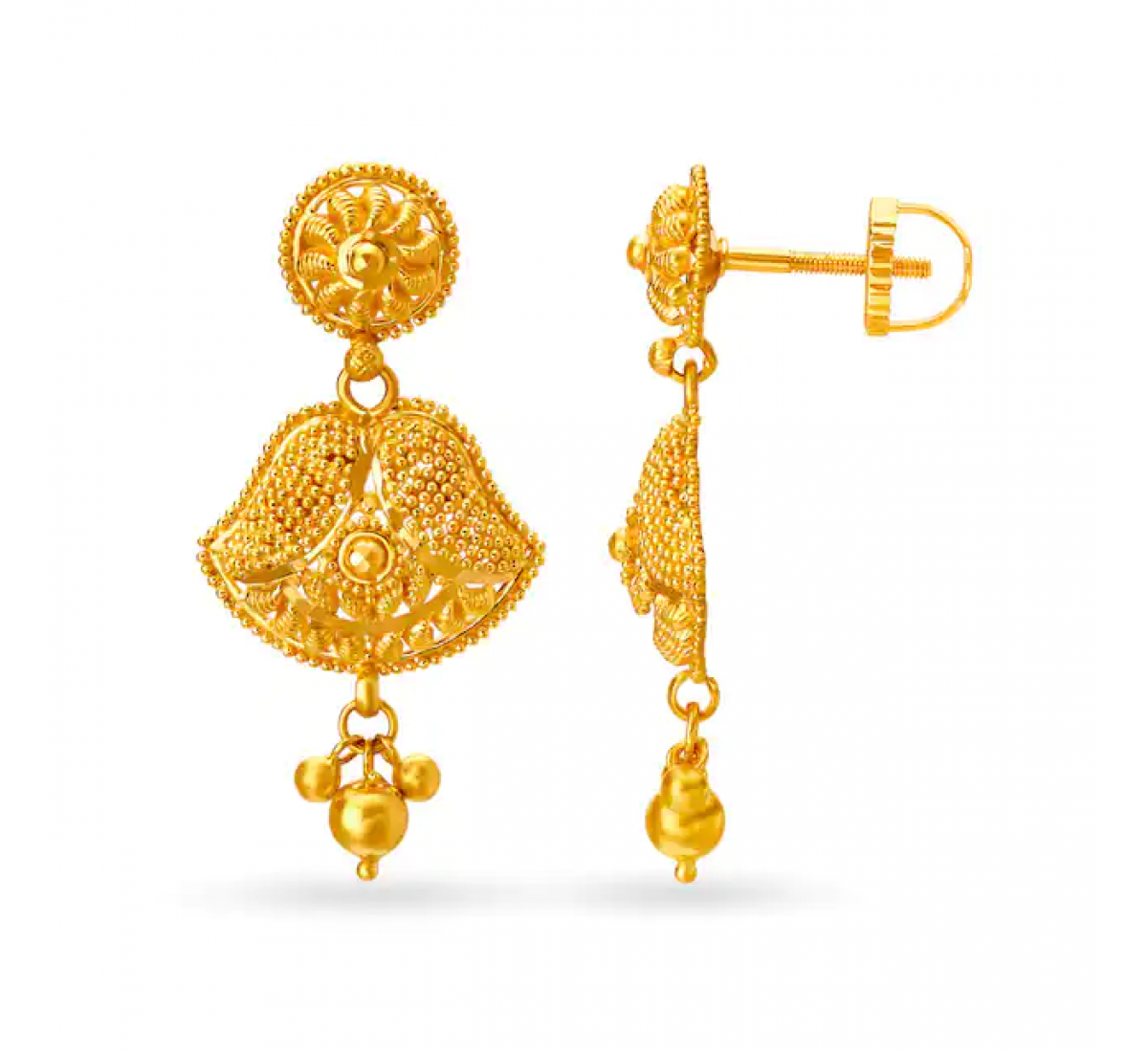 Majestic Gold Beaded Drops