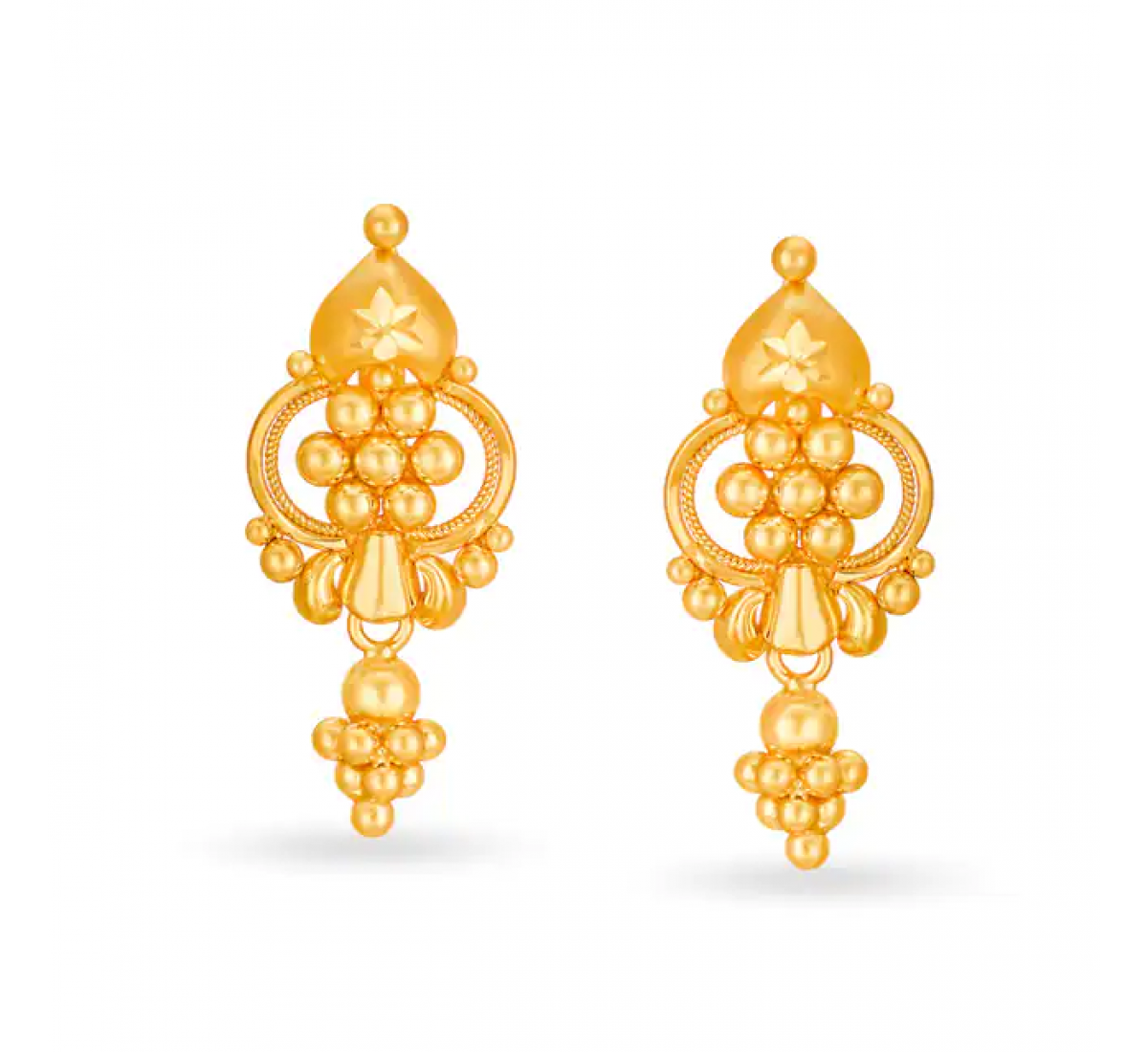 Mesmerizing Gold Beaded Drops